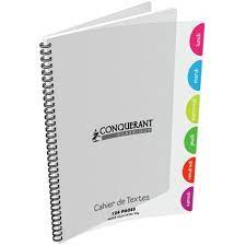 CAHIER DE TEXTE POLYPRO SPIRALE 17X22 124 PAGES SEYES INCOLORE 90G OX37799